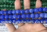 CAA3376 15 inches 10mm faceted round agate beads wholesale