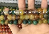 CAA3377 15 inches 10mm faceted round agate beads wholesale