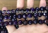 CAA3379 15 inches 10mm faceted round agate beads wholesale