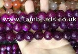 CAA3426 15 inches 14mm faceted round agate beads wholesale