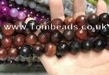 CAA3428 15 inches 14mm faceted round agate beads wholesale