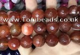 CAA3449 15 inches 16mm faceted round agate beads wholesale