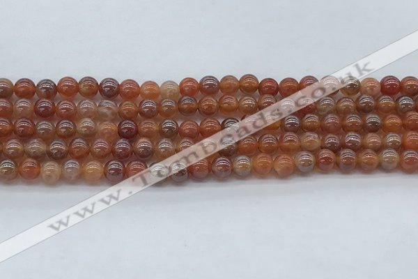 CAA3500 15.5 inches 4mm round AB-color fire agate beads wholesale