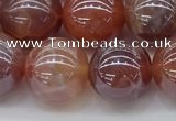 CAA3504 15.5 inches 12mm round AB-color fire agate beads wholesale