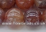 CAA3505 15.5 inches 14mm round AB-color fire agate beads wholesale