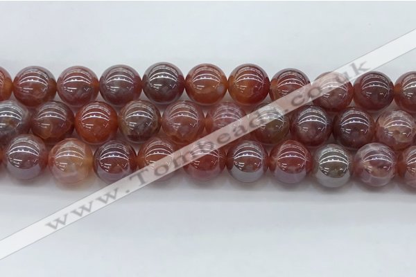 CAA3505 15.5 inches 14mm round AB-color fire agate beads wholesale