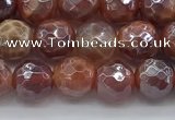 CAA3509 15.5 inches 6mm faceted round AB-color fire agate beads