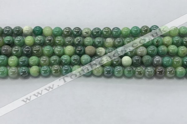 CAA3516 15.5 inches 6mm round AB-color grass agate beads wholesale