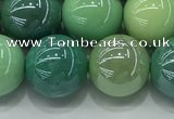 CAA3519 15.5 inches 12mm round AB-color grass agate beads wholesale