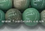 CAA3520 15.5 inches 14mm round AB-color grass agate beads wholesale