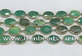 CAA3526 7.5 inches 13*18mm faceted oval grass agate beads