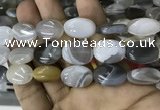 CAA3566 15.5 inches 15*20mm oval grey Botswana agate beads