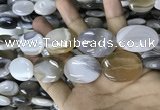 CAA3568 15.5 inches 22*30mm oval grey Botswana agate beads