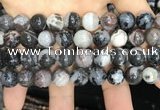 CAA3595 15.5 inches 12mm round black zebra agate beads wholesale