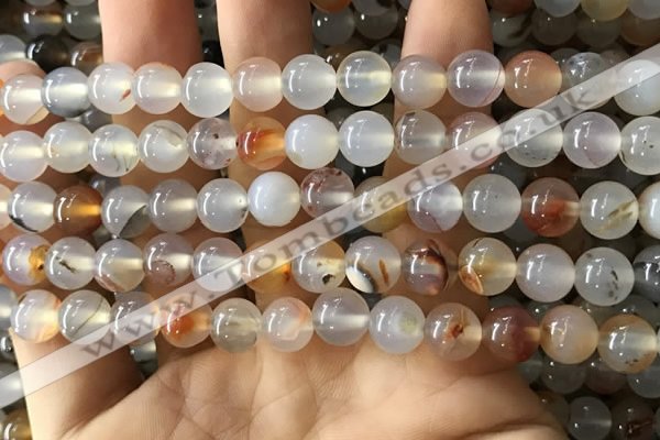 CAA3598 15.5 inches 8mm round dendritic agate beads wholesale