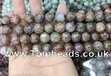 CAA3638 15.5 inches 8mm round flower agate beads wholesale