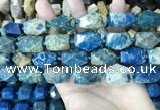 CAA3713 15*22mm - 16*25mm faceted nuggets chrysanthemum agate beads