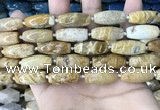 CAA3720 15.5 inches 9*22mm - 11*25mm rice chrysanthemum agate beads