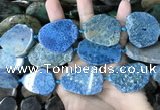 CAA3728 25*28mm - 35*45mm freeform chrysanthemum agate slab beads