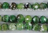 CAA376 15.5 inches 10mm faceted round fire crackle agate beads