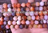 CAA3763 15.5 inches 10mm faceted nuggets mixed botswana agate beads