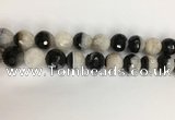 CAA3777 15.5 inches 14mm faceted round agate druzy geode beads