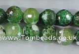 CAA379 15.5 inches 16mm faceted round fire crackle agate beads