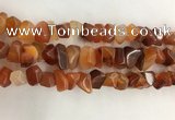 CAA3808 15.5 inches 10*14mm - 12*16mm faceted nuggets red agate beads