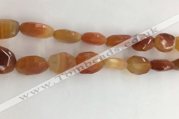 CAA3810 15.5 inches 13*18mm - 15*20mm faceted freeform red agate beads