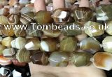 CAA3822 13*17mm - 18*22mm faceted nuggets line agate beads