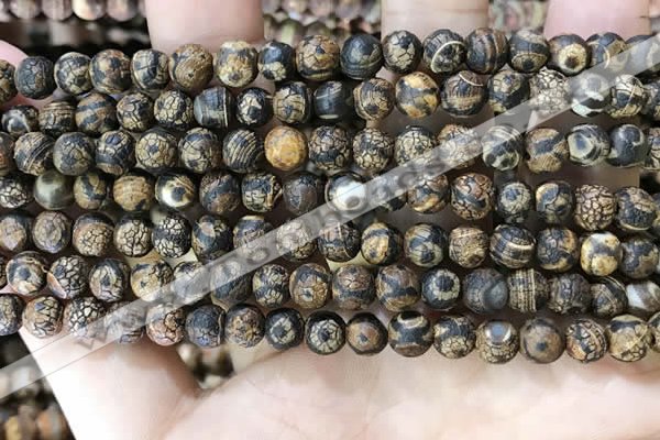 CAA3848 15 inches 6mm round tibetan agate beads wholesale