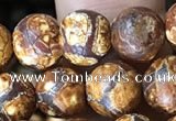 CAA3862 15 inches 8mm round tibetan agate beads wholesale