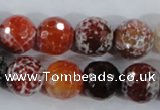 CAA389 15.5 inches 18mm faceted round fire crackle agate beads