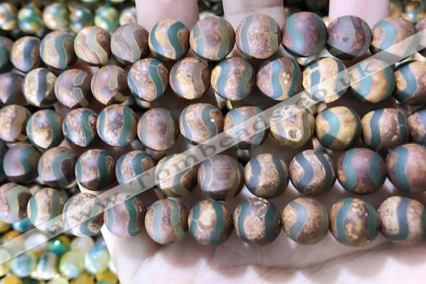 CAA3897 15 inches 10mm round tibetan agate beads wholesale