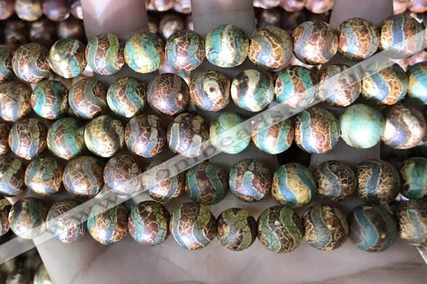 CAA3900 15 inches 10mm round tibetan agate beads wholesale