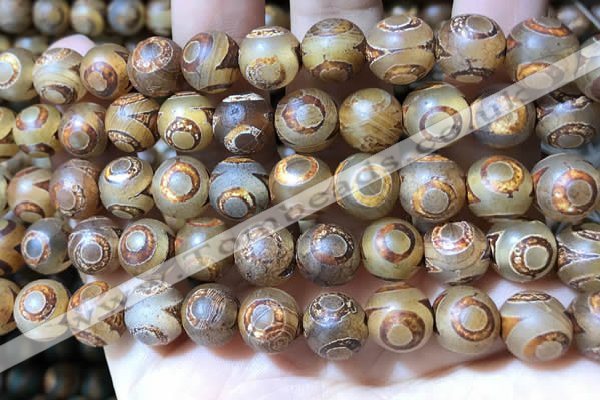 CAA3901 15 inches 10mm round tibetan agate beads wholesale