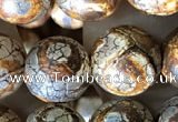 CAA3905 15 inches 10mm round tibetan agate beads wholesale