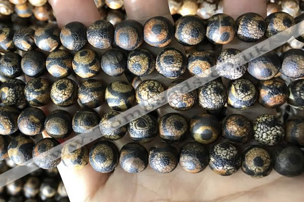 CAA3910 15 inches 10mm round tibetan agate beads wholesale