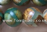 CAA3915 15 inches 10mm round tibetan agate beads wholesale