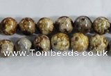 CAA393 15.5 inches 8mm round fire crackle agate beads wholesale