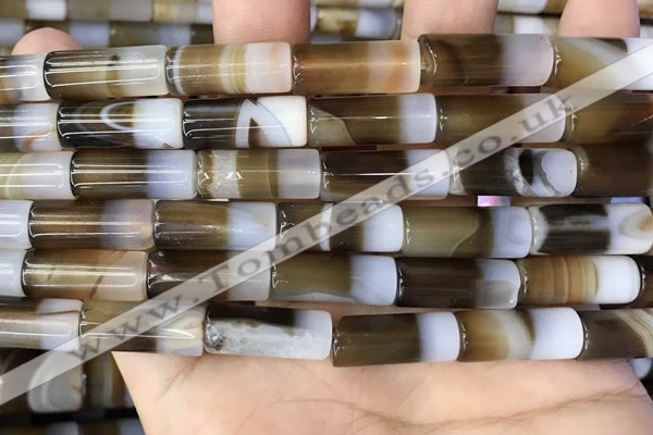CAA3935 15.5 inches 8*20mm tube Madagascar agate beads wholesale