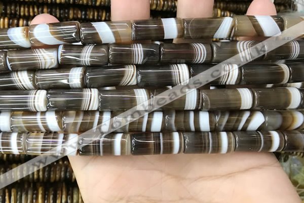 CAA3945 15.5 inches 8*20mm tube Madagascar agate beads wholesale