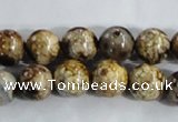 CAA395 15.5 inches 12mm round fire crackle agate beads wholesale