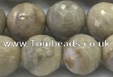 CAA3964 15.5 inches 12mm faceted round chrysanthemum agate beads