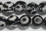 CAA3990 15 inches 6mm round tibetan agate beads wholesale