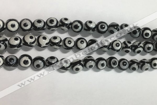 CAA3991 15 inches 8mm round tibetan agate beads wholesale