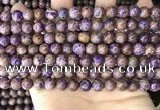 CAA4001 15.5 inches 6mm round purple crazy lace agate beads