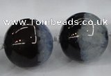 CAA401 15.5 inches 24mm round agate druzy geode gemstone beads