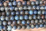 CAA4011 15.5 inches 10mm round blue crazy lace agate beads