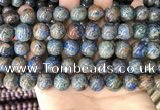 CAA4012 15.5 inches 12mm round blue crazy lace agate beads